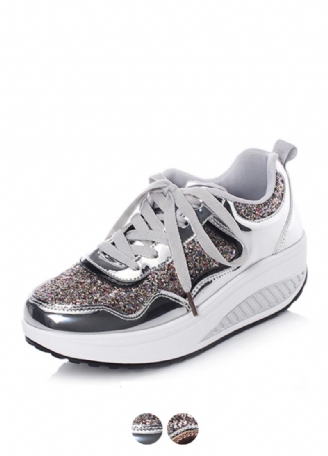 Adonis Naisten Tasainen Platform Patent Sneakers -kengät