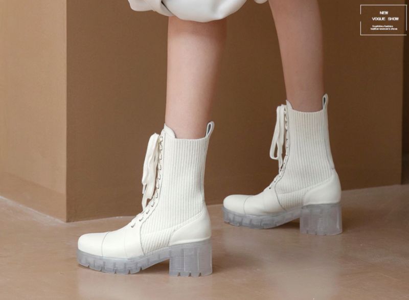 Alana Boots Mid Calf - Valkoinen