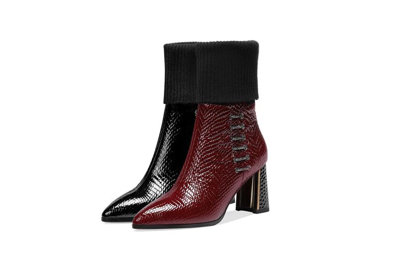 Alarcon Naisten Klassiset Korkokengät - Wine Red No Fur