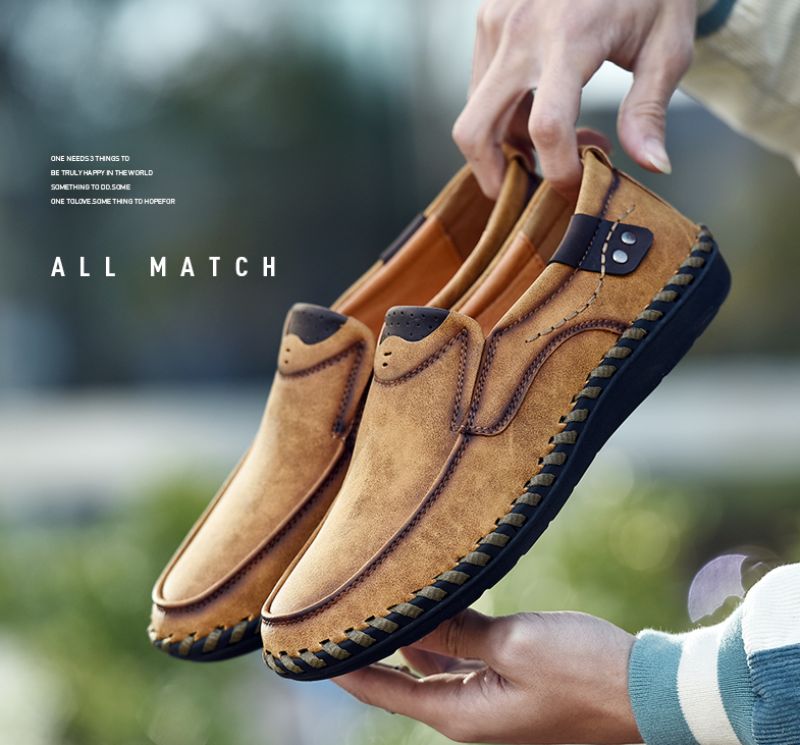 Alberth Miesten Loafers Vapaa-ajan Kengät - Khaki