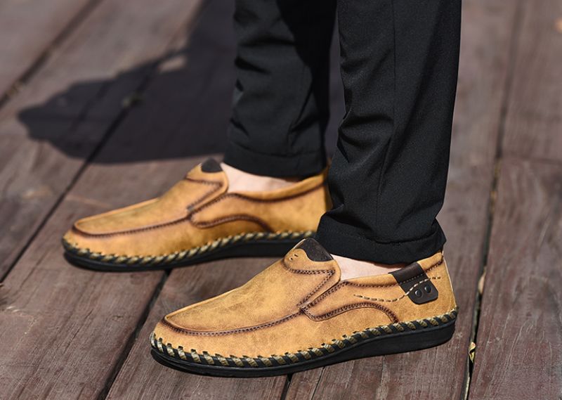 Alberth Miesten Loafers Vapaa-ajan Kengät - Khaki