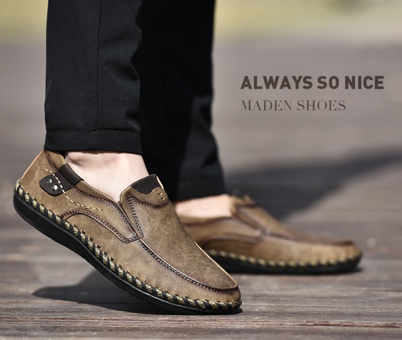Alberth Miesten Loafers Vapaa-ajan Kengät - Khaki