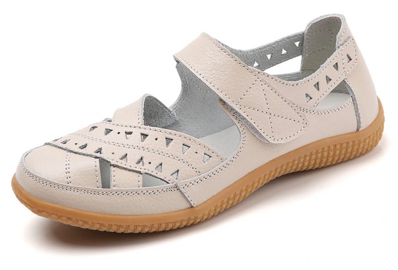 Alegria Naisten Litteät Nahkaiset Loafer-kengät - Beige