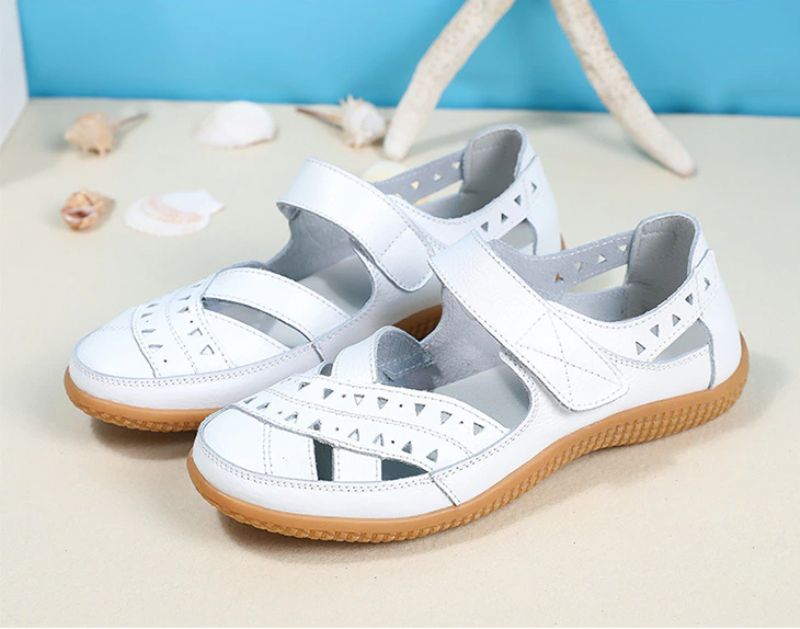 Alegria Naisten Litteät Nahkaiset Loafer-kengät - Beige