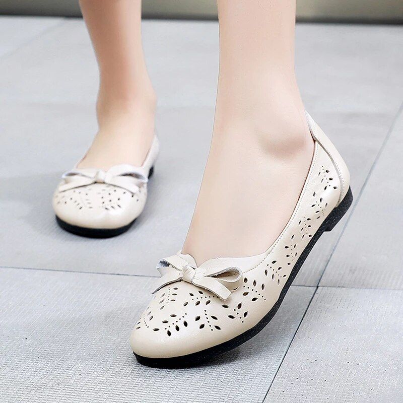 Alexa Naisten Slip On Litteät Kengät - Beige