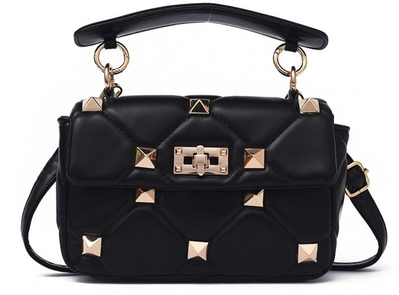 Alix Naisten Tekonahkainen Crossbody Käsilaukku - Musta