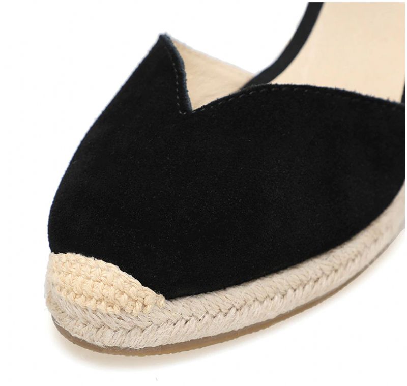 Aliza Naisten Wedges -kengät - 9Cm V Musta