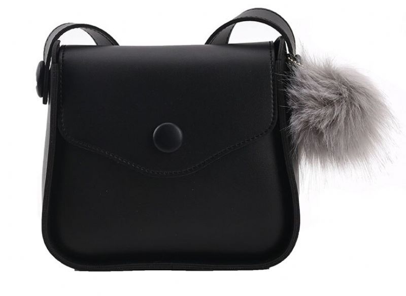 Almeda Naisten Minikeinonahkainen Crossbody Käsilaukku - Musta