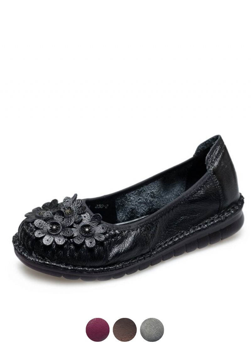 Almeda Naisten Pehmeät Nahkaiset Loafer-kengät