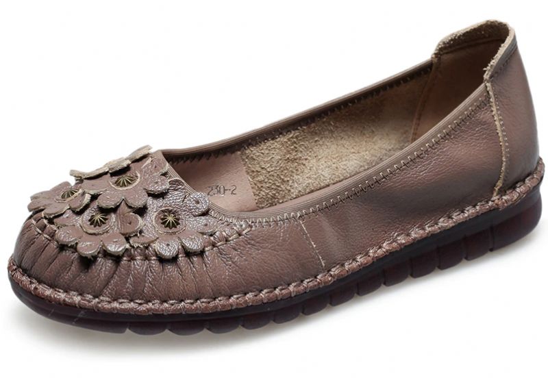 Almeda Naisten Pehmeät Nahkaiset Loafer-kengät - Musta