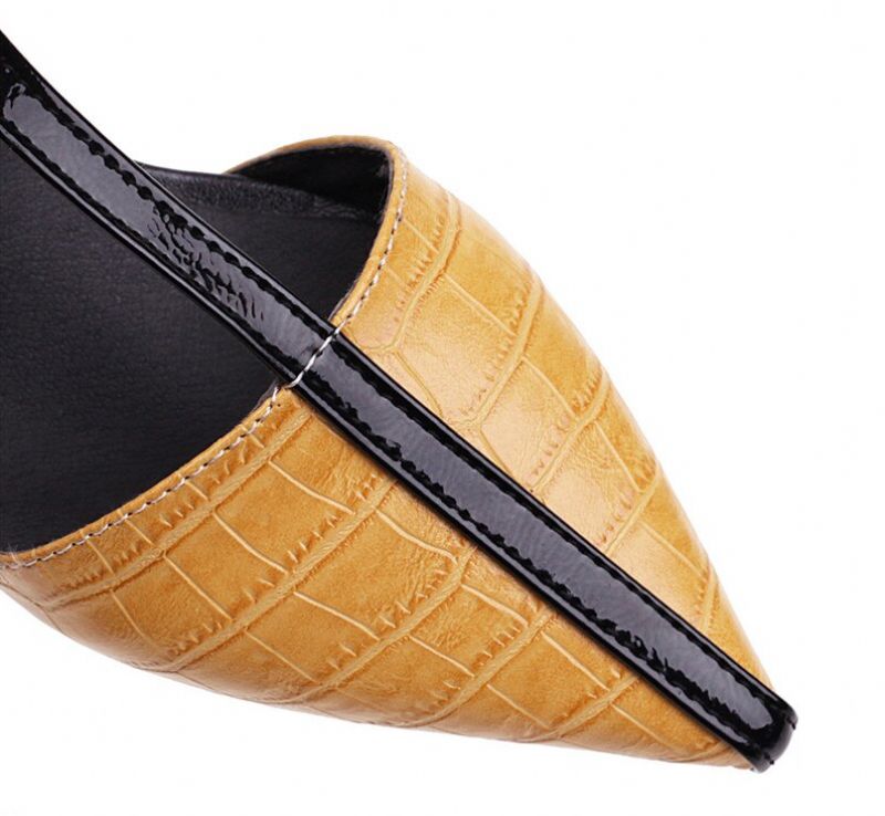 Almeja Naisten Retro Fashion -pumppukengät - Keltainen