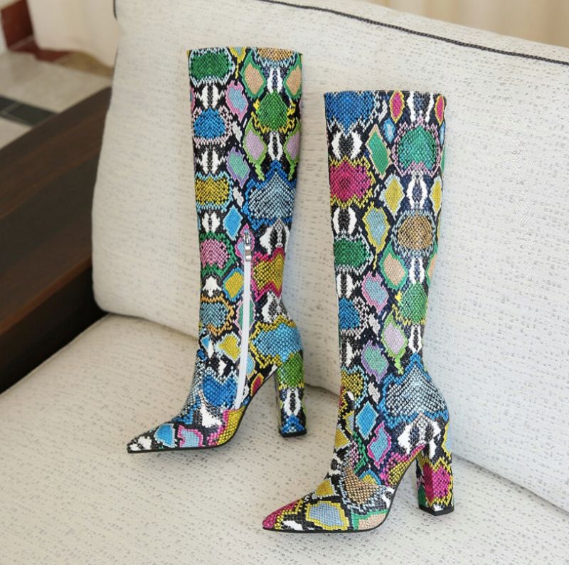 Almendra Boots Polvipituus - Käärme
