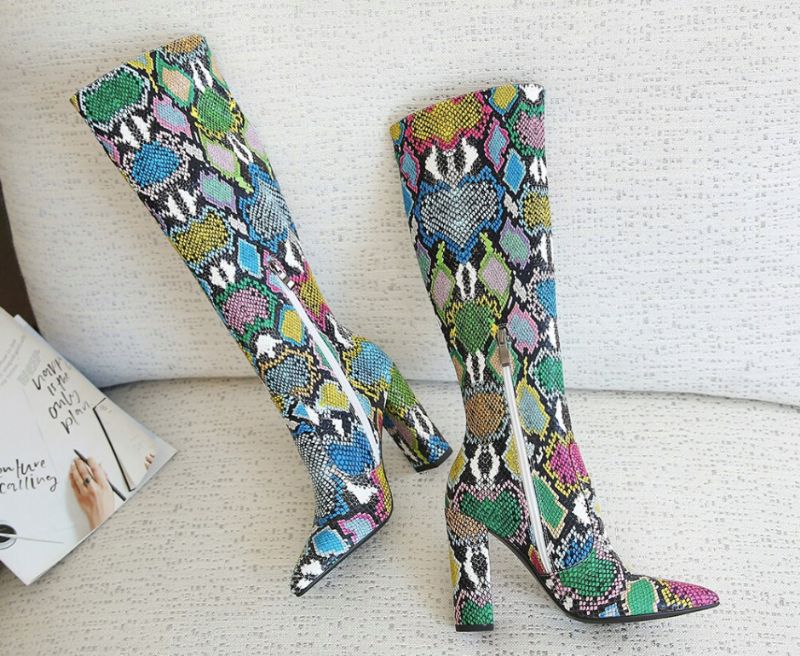 Almendra Boots Polvipituus - Käärme