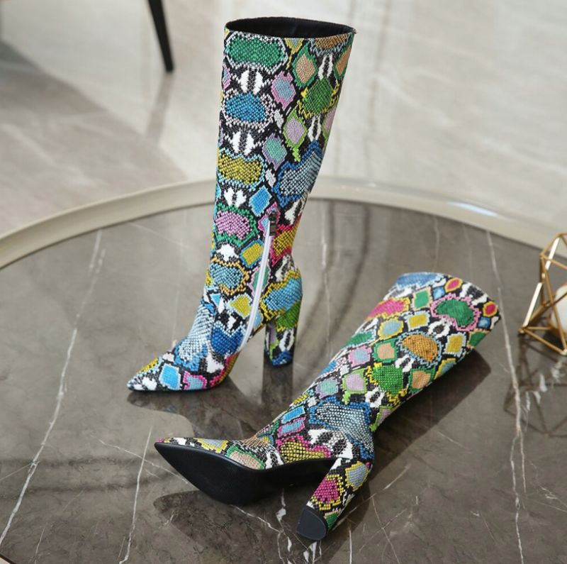 Almendra Boots Polvipituus - Käärme