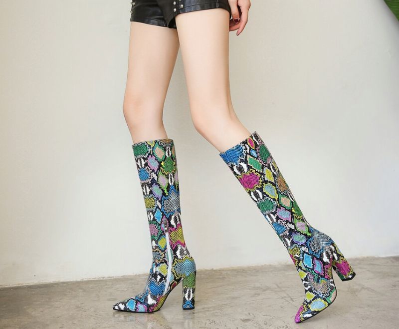 Almendra Boots Polvipituus - Käärme