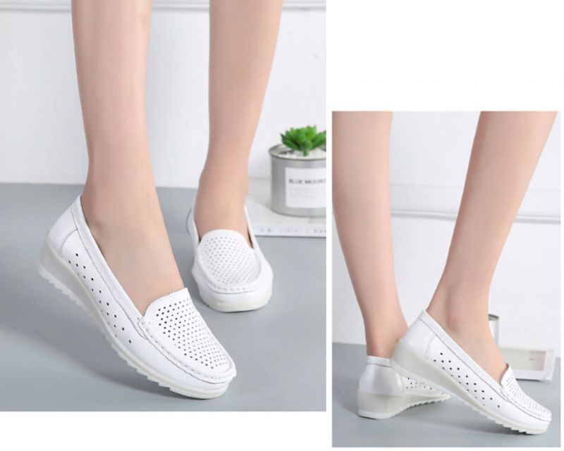 Amanda Naisten Tasainen Loafer - Hollow White