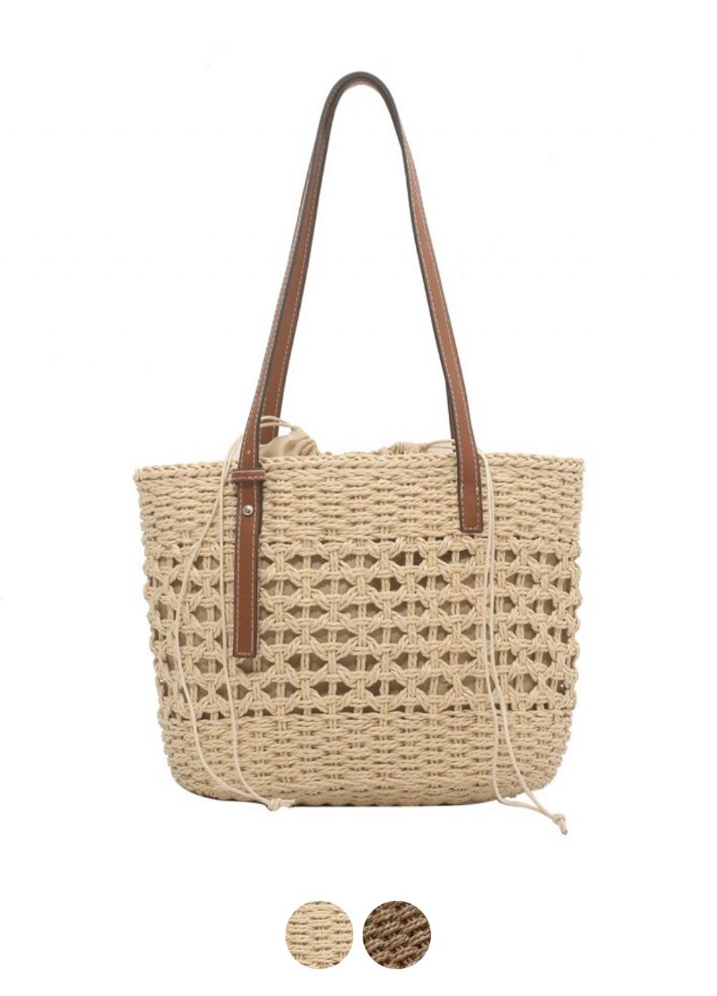 Amaya Naisten Suuri Straw Beach Bucket Käsilaukku