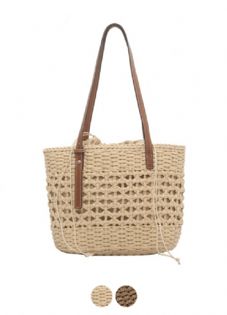 Amaya Naisten Suuri Straw Beach Bucket Käsilaukku