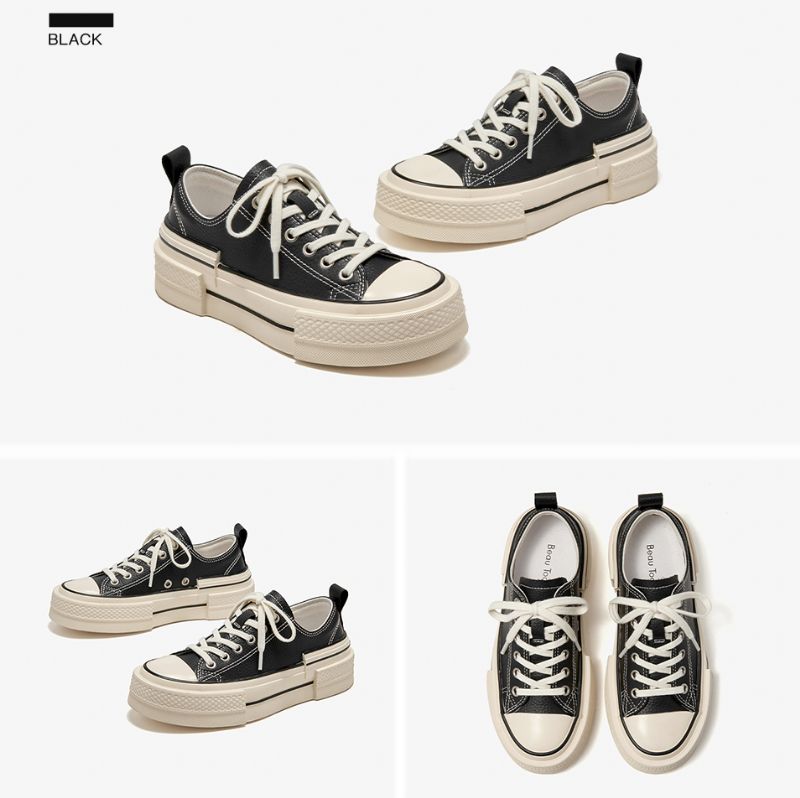 Amelia Naisten Platform Nahkalenkkarit - Khaki