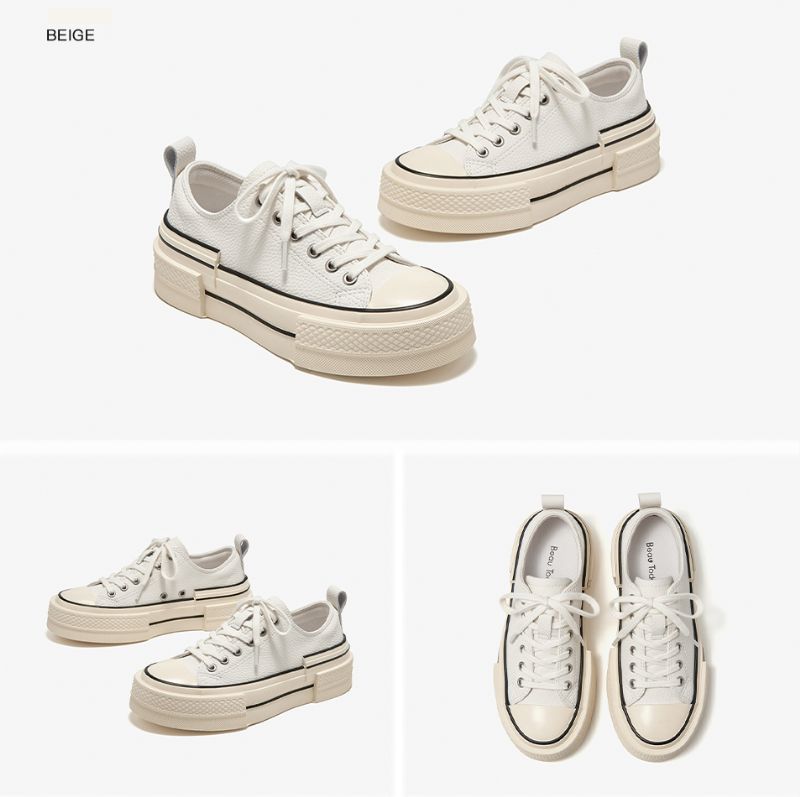 Amelia Naisten Platform Nahkalenkkarit - Khaki