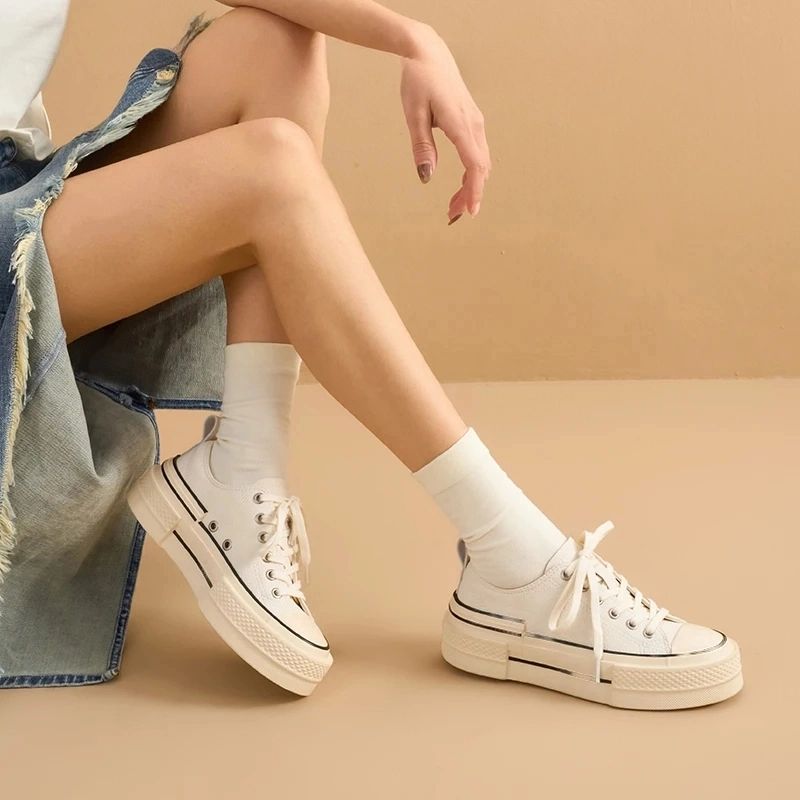 Amelia Naisten Platform Nahkalenkkarit - Khaki