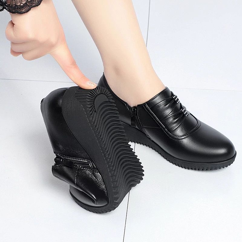 Amery Naisten Wedges Platform-kengät - Musta Ilman Pehmoa