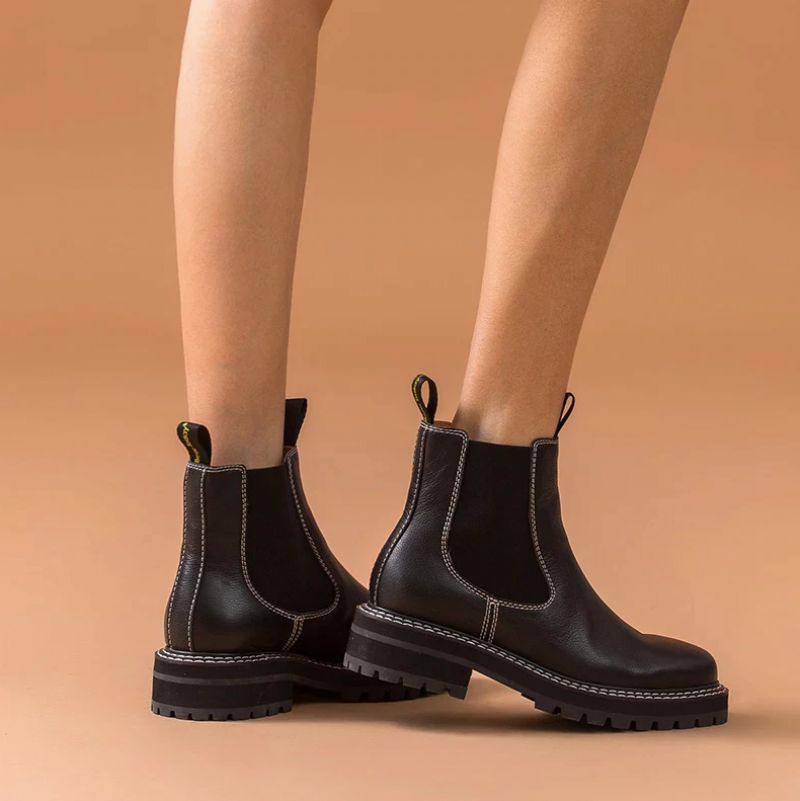 Aneu Naisten Chelsea Boots Nilkkakorkeus - Musta