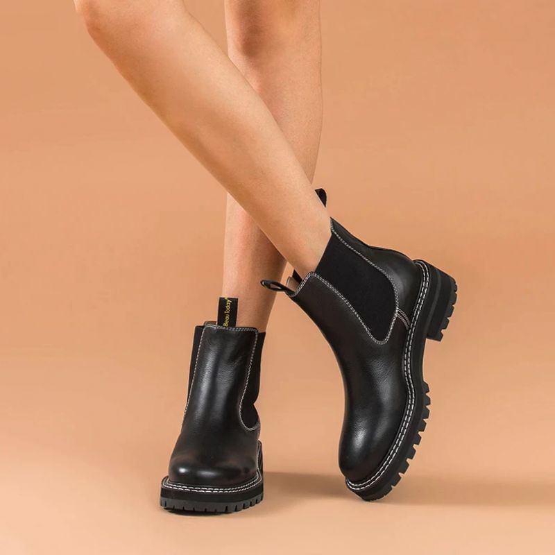Aneu Naisten Chelsea Boots Nilkkakorkeus - Musta