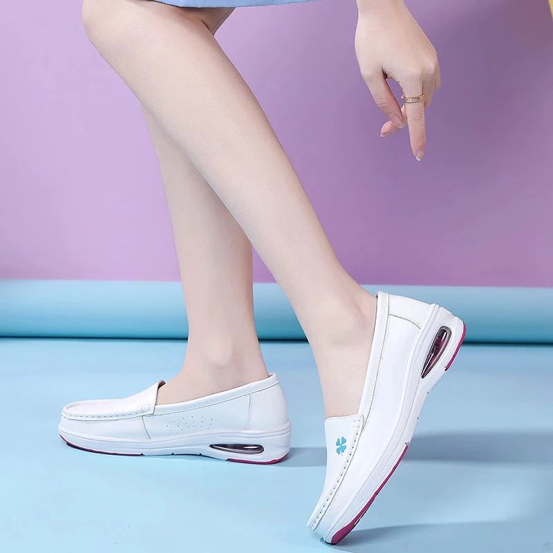 Angelica Naisten Imettävän Pehmeät Slip-on Loafer-kengät - Valkoinen Hollow