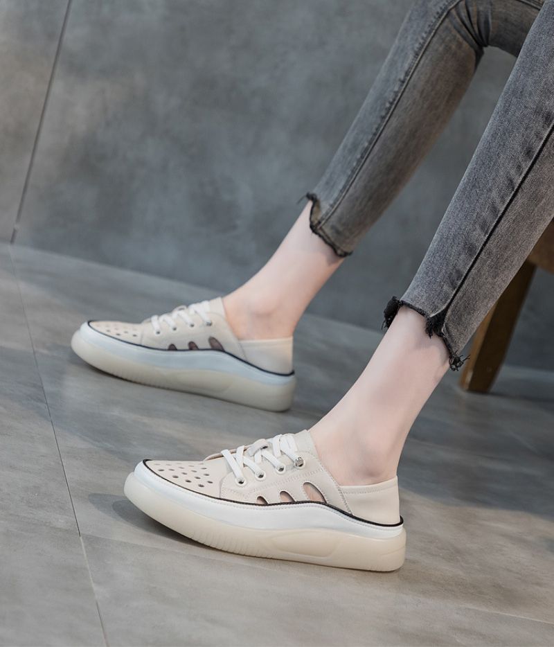 Archi Naisten Mukavat Slip-on Urheilukengät - Beige