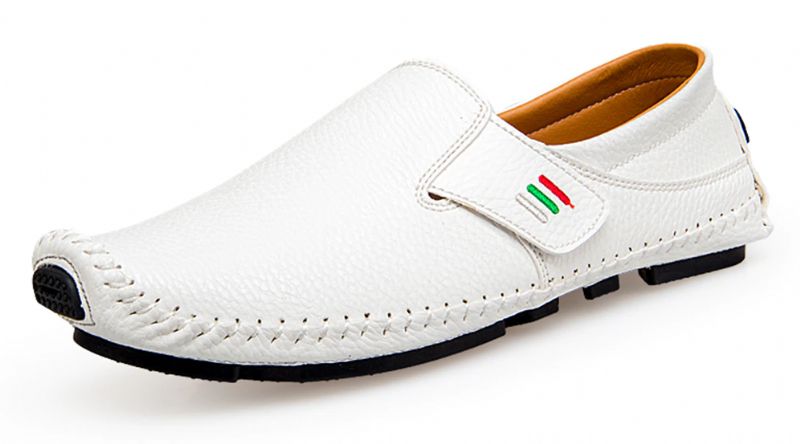 Arjona Miesten Loafers-mekkokengät - Valkoinen