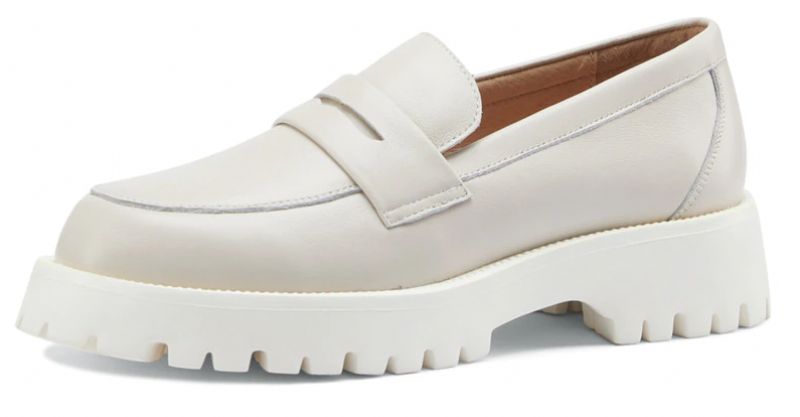 Aroa Naisten Nahkaiset Loafer-kengät - Beige