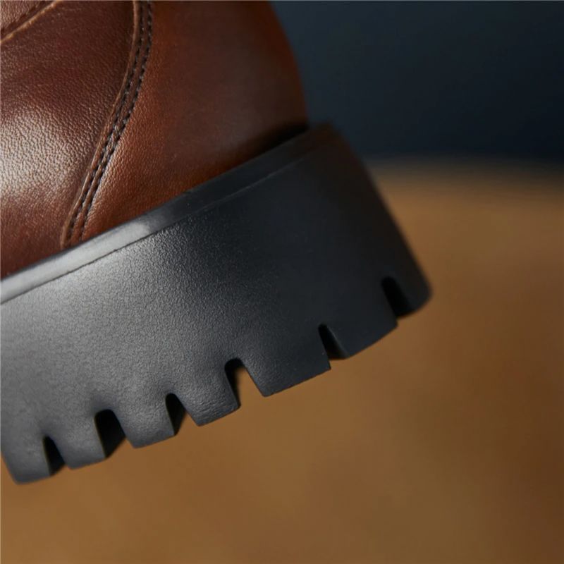 Aroa Naisten Nahkaiset Loafer-kengät - Beige