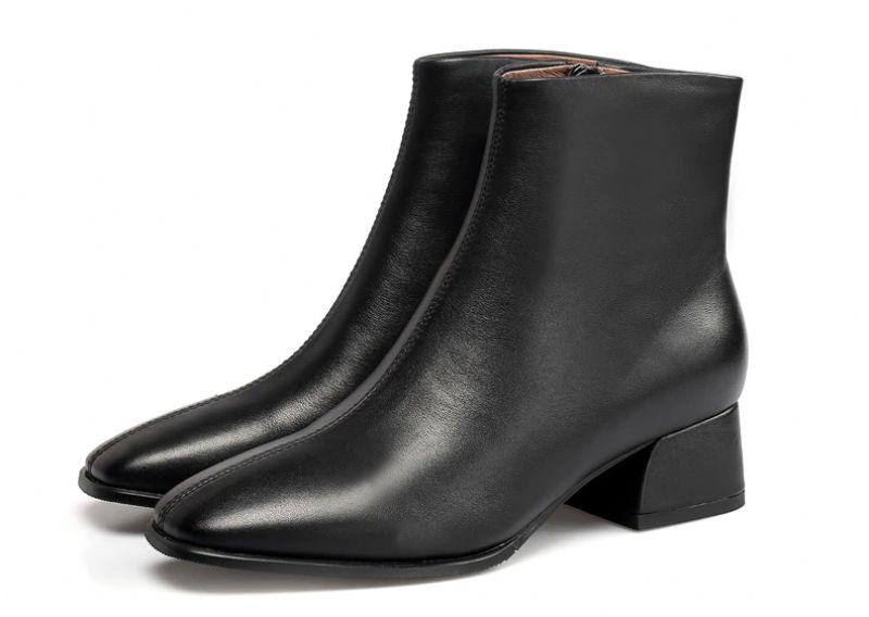 Astor Naisten Nahkainen Nilkka-musta Bootie - Musta