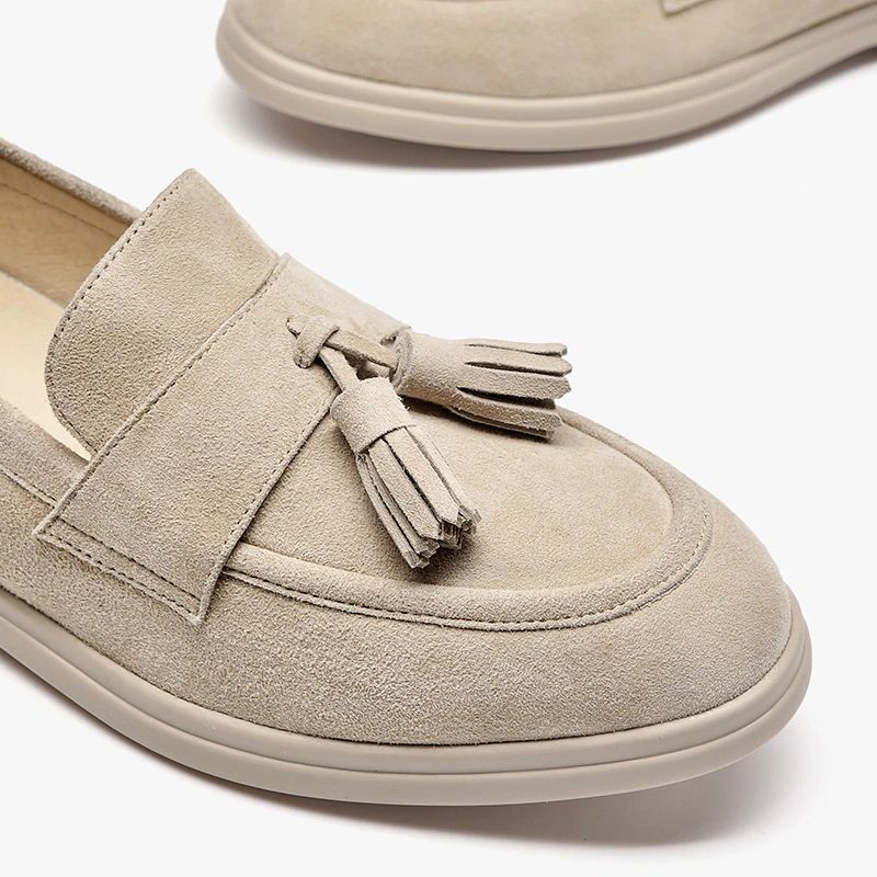 Bacilos Naisten Tasaiset Kengät Ilman Nauhoja - Beige