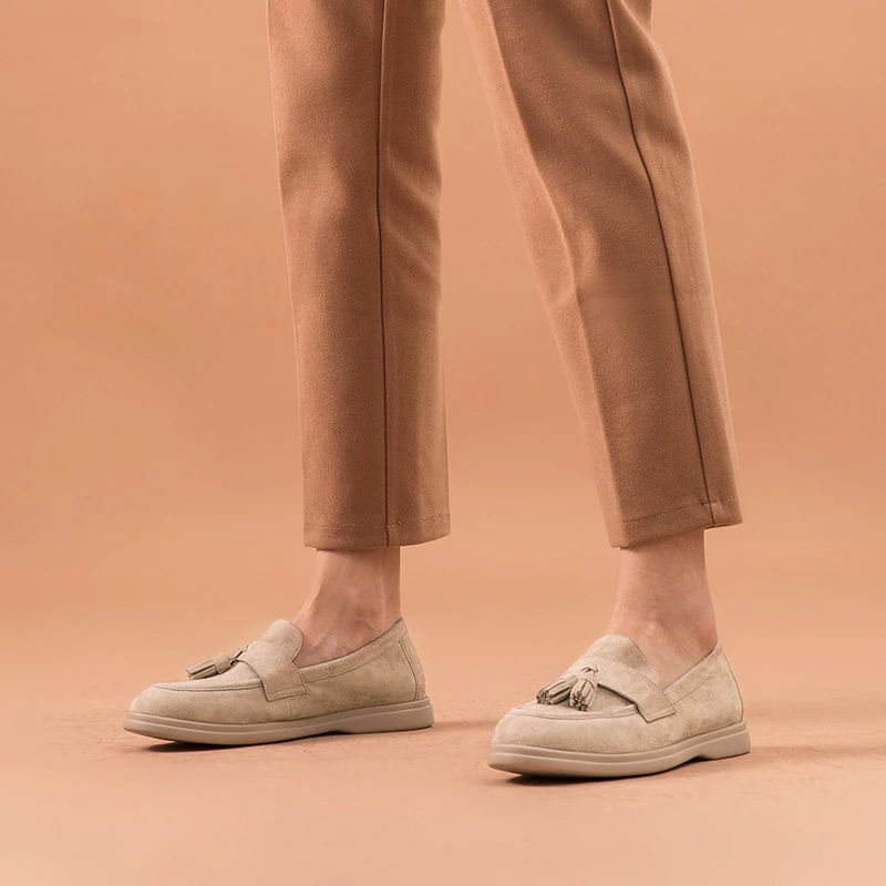 Bacilos Naisten Tasaiset Kengät Ilman Nauhoja - Beige