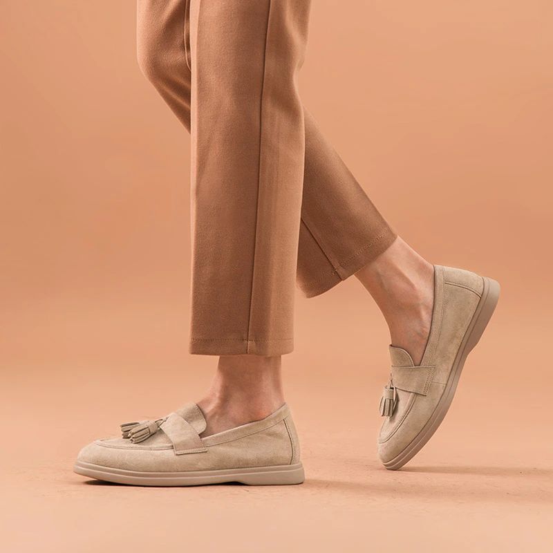 Bacilos Naisten Tasaiset Kengät Ilman Nauhoja - Beige