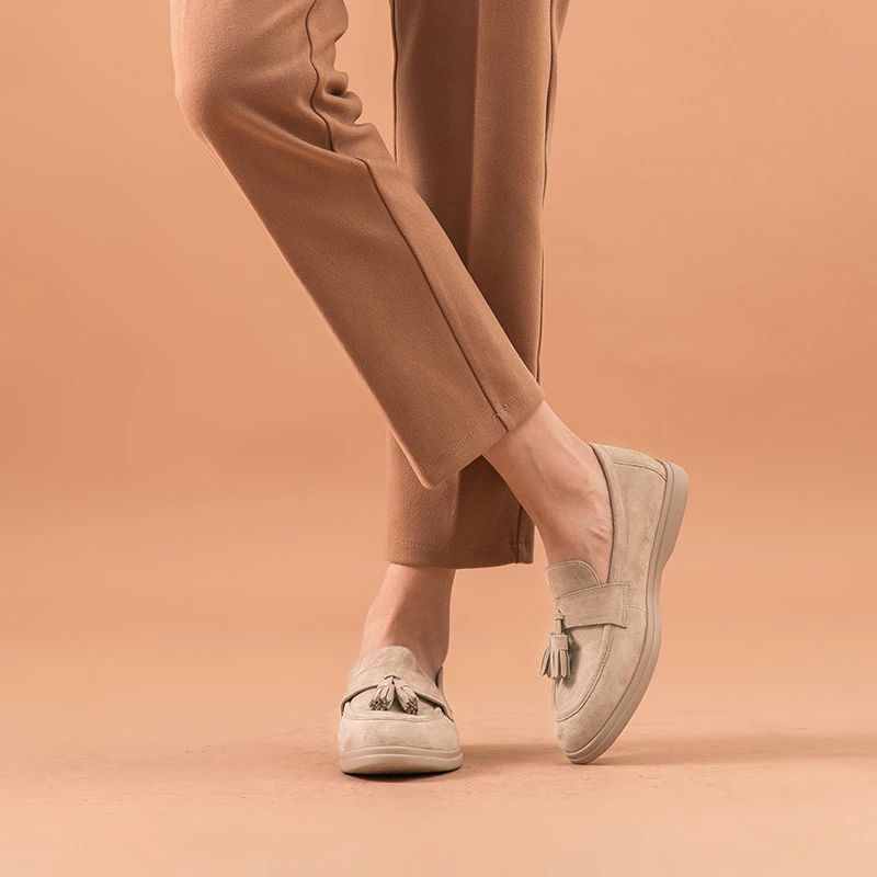 Bacilos Naisten Tasaiset Kengät Ilman Nauhoja - Beige