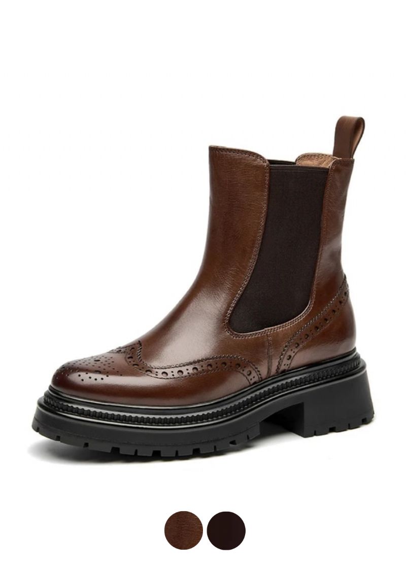Barbara Naisten Brogue Chelsea -saappaat