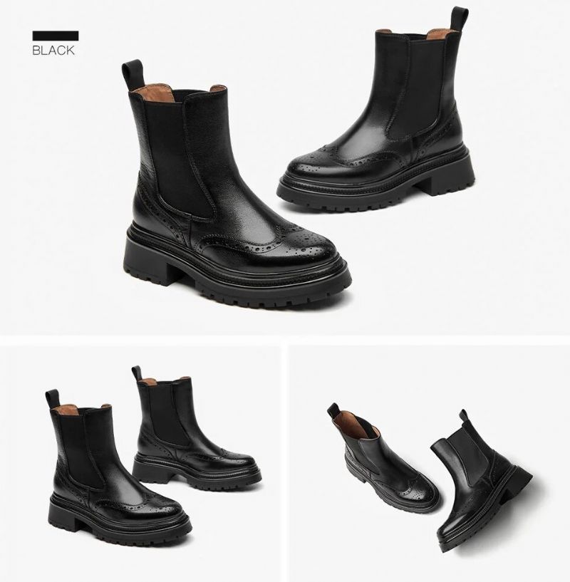 Barbara Naisten Brogue Chelsea -saappaat - Kahvi