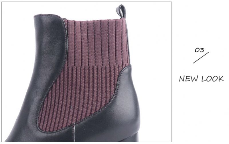 Bety Boots Nilkkakorkeus - Viininpunainen