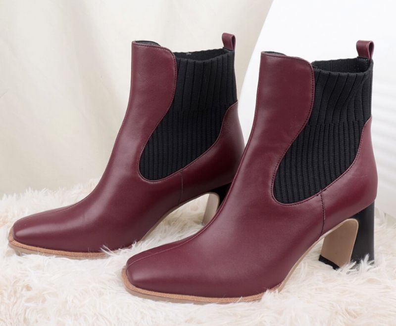Bety Boots Nilkkakorkeus - Viininpunainen