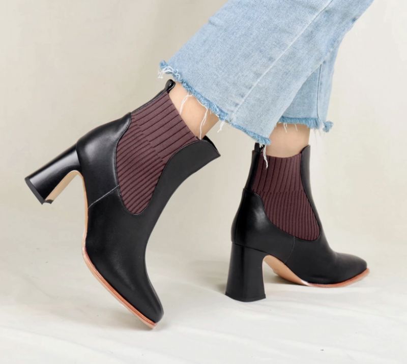 Bety Boots Nilkkakorkeus - Viininpunainen