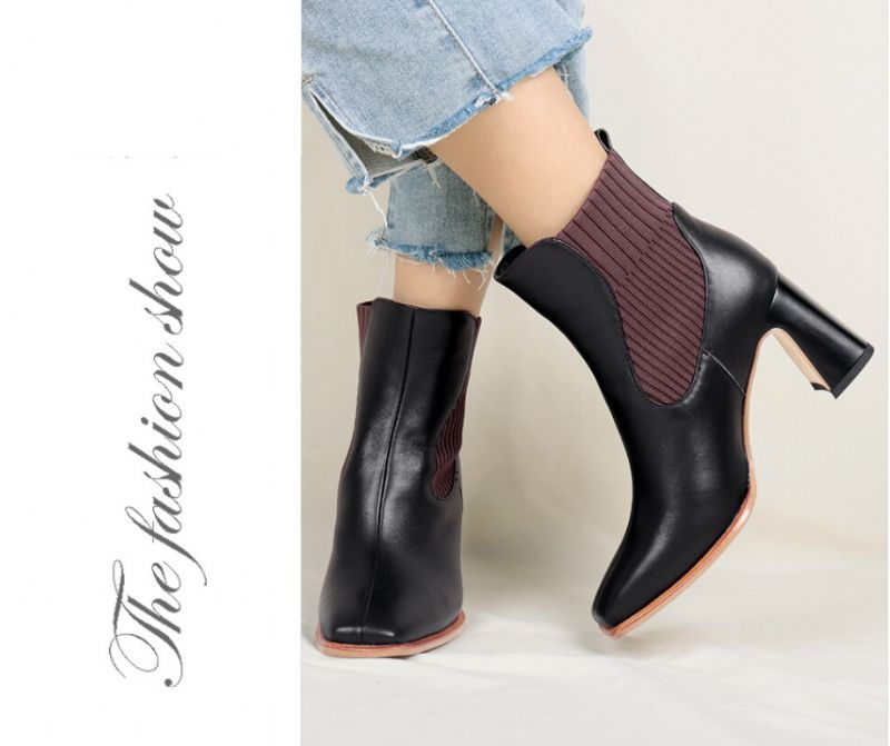 Bety Boots Nilkkakorkeus - Viininpunainen