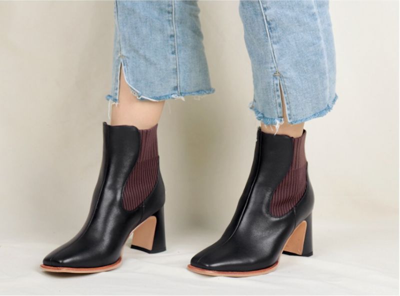 Bety Boots Nilkkakorkeus - Viininpunainen