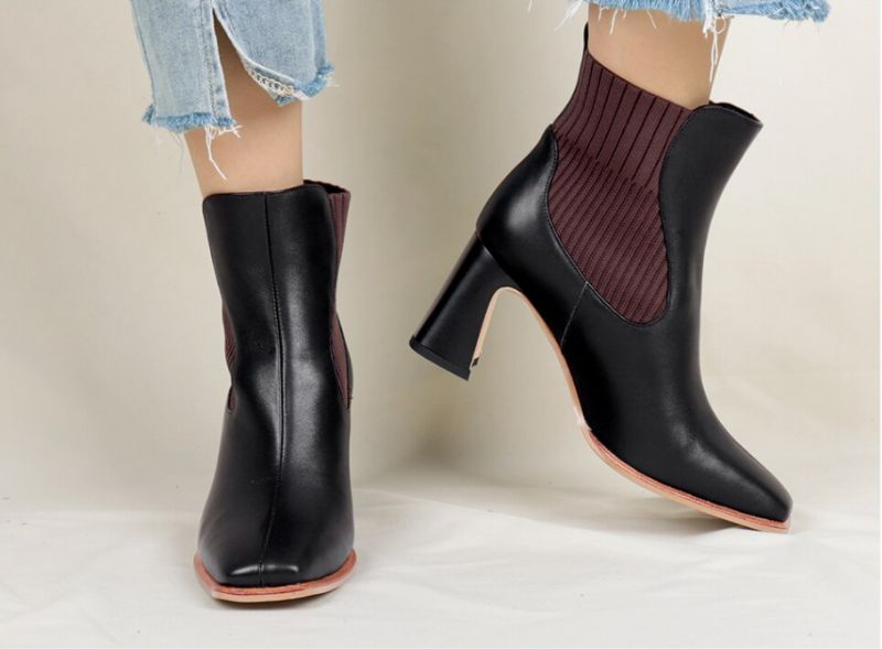 Bety Boots Nilkkakorkeus - Viininpunainen