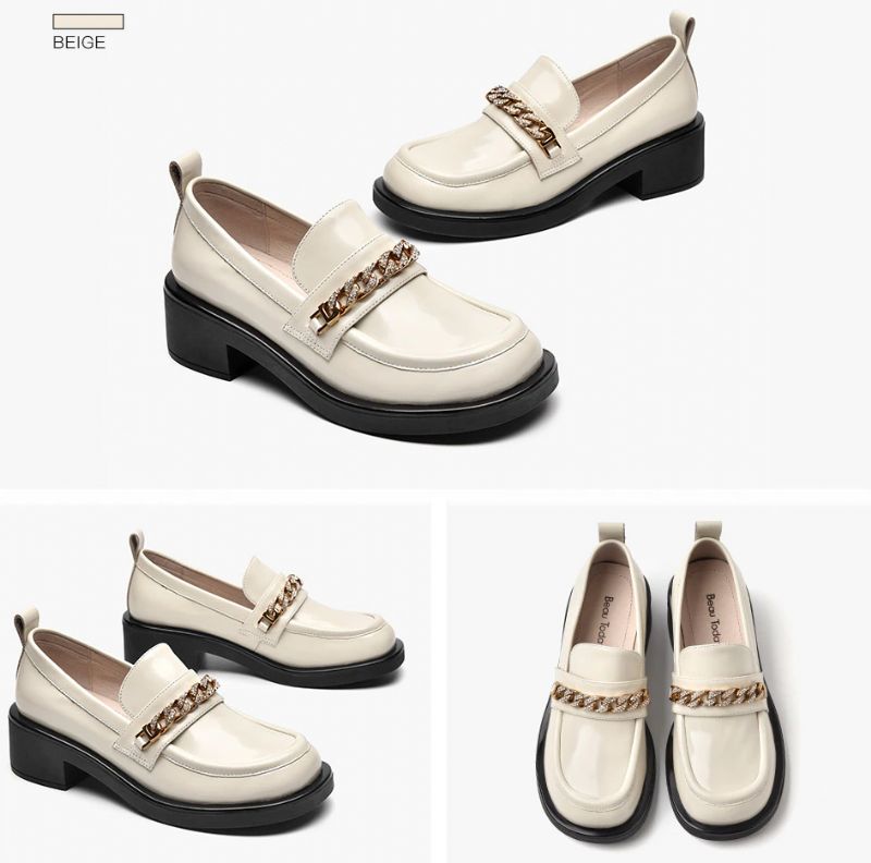 Bianco Naisten Oxford-kengät - Beige