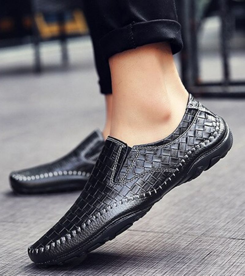 Borgon Miesten Loafers Vapaa-ajan Kengät - Musta