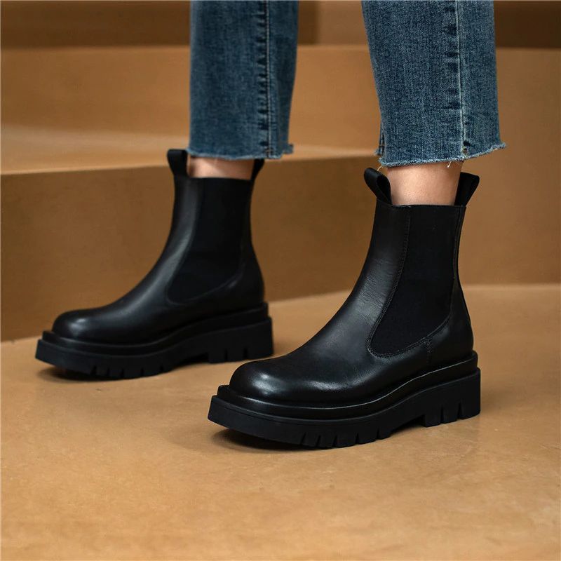 Borja Naisten Platform Mustat Saappaat - Black Velvet