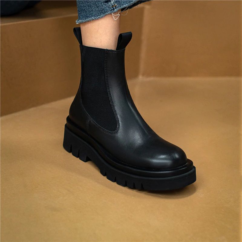 Borja Naisten Platform Mustat Saappaat - Black Velvet